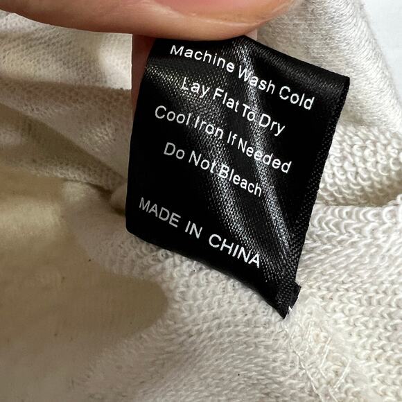 POL Cowl Neck Pullover Cream Gray Oversized Bling Size Small - Picture 6 of 9